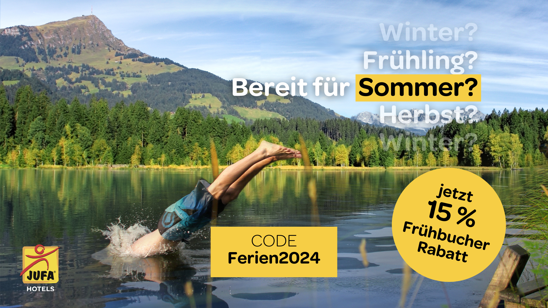 Réduction pour réservation anticipée d'été 15% code JUFA