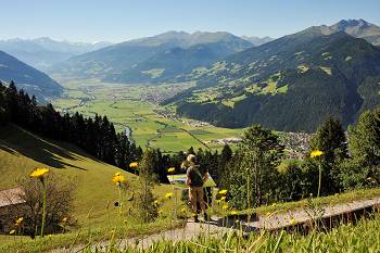 Blick auf die Erste Ferienregion Zillertal