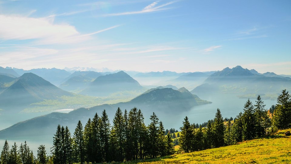 Blick in die Berge der Ostschweiz