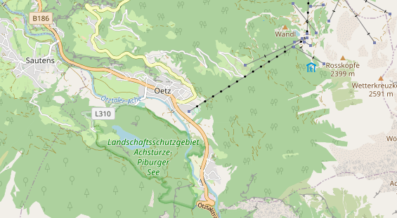 Excursiebestemming op kaart