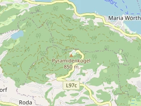 Destinazione dell'escursione sulla carta