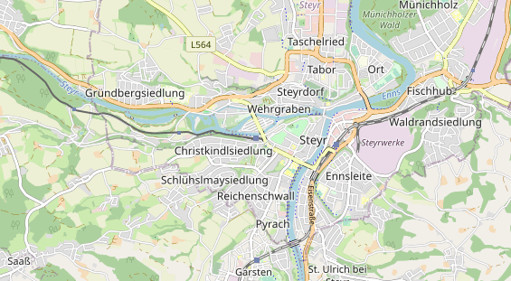 Excursiebestemming op kaart