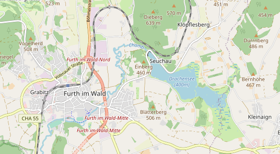 Destination d'excursion sur la carte