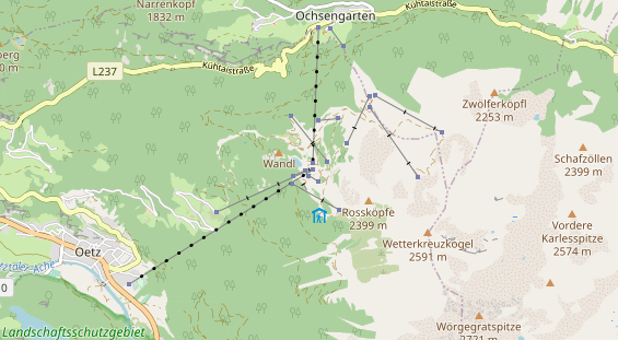 Excursiebestemming op kaart