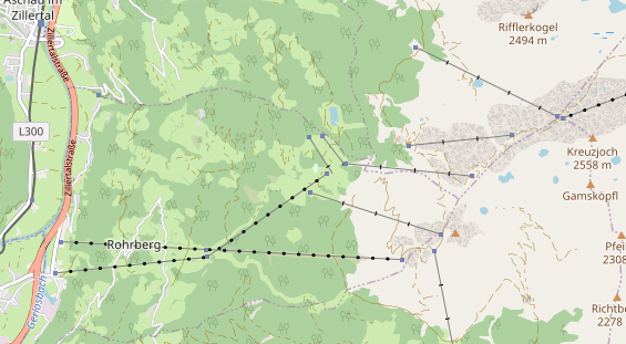 Destination d'excursion sur la carte