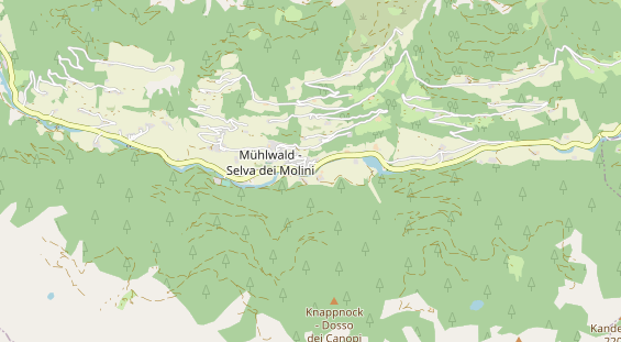 Destinazione dell'escursione sulla carta