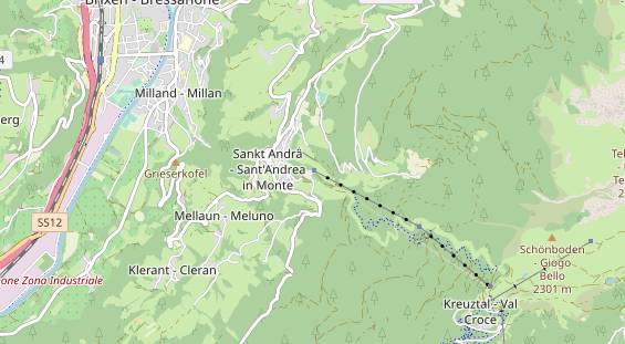 Excursiebestemming op kaart