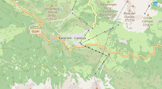 Destinazione dell'escursione sulla carta