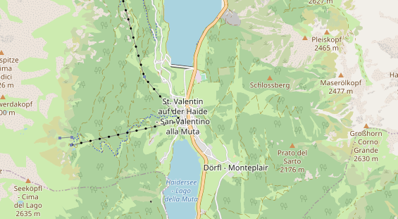 Destination d'excursion sur la carte