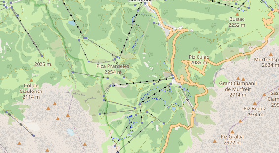 Destination d'excursion sur la carte
