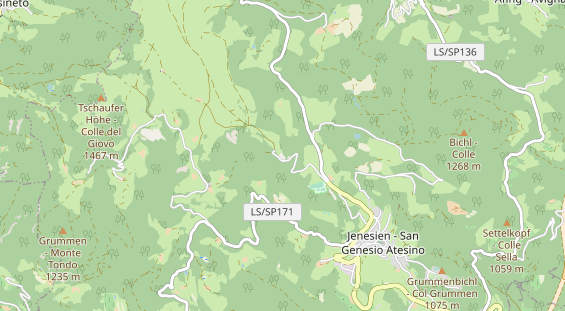 Excursiebestemming op kaart