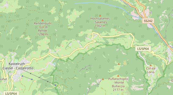 Excursiebestemming op kaart