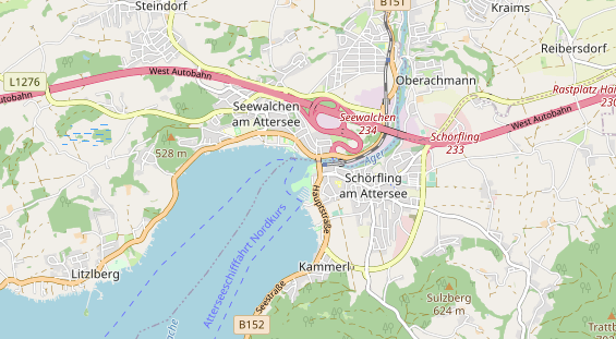 Excursiebestemming op kaart