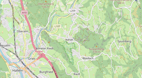 Excursiebestemming op kaart