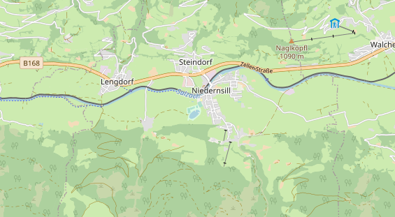 Destinazione dell'escursione sulla carta