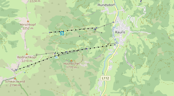 Destination d'excursion sur la carte