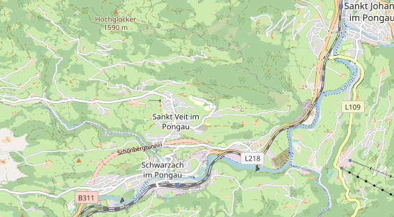 Excursiebestemming op kaart