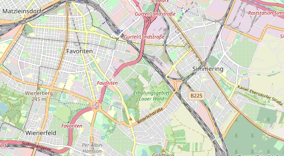 Destination d'excursion sur la carte