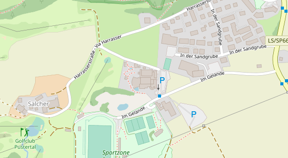 Ausflugsziel auf Satellitenbild