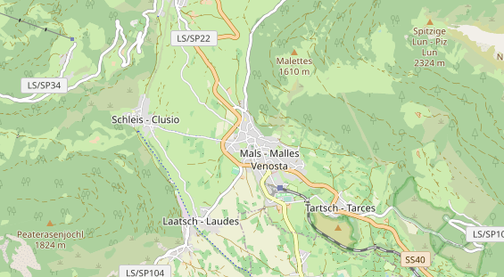 Excursiebestemming op kaart