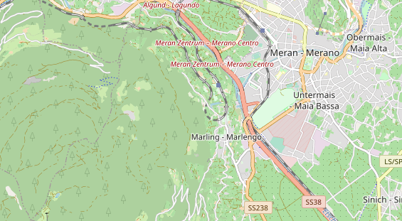 Excursiebestemming op kaart