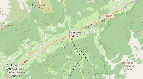 Destination d'excursion sur la carte