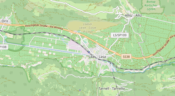 Destinazione dell'escursione sulla carta