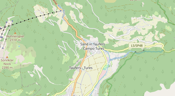 Destinazione dell'escursione sulla carta