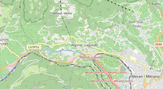 Destination d'excursion sur la carte