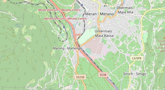 Excursiebestemming op kaart