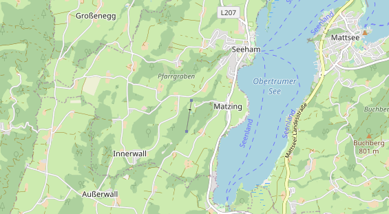 Destinazione dell'escursione sulla carta