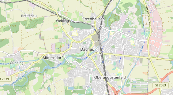 Excursiebestemming op kaart