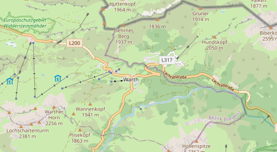 Ausflugsziel auf Karte