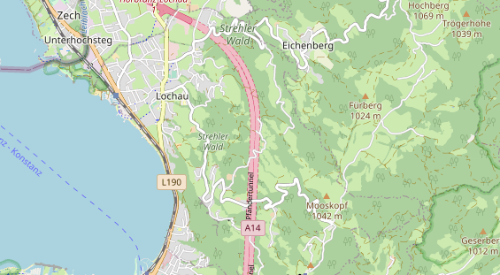 Excursiebestemming op kaart