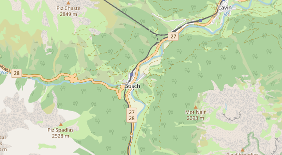 Destination d'excursion sur la carte