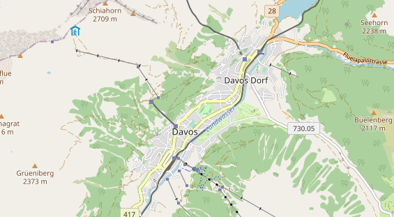 Destinazione dell'escursione sulla carta