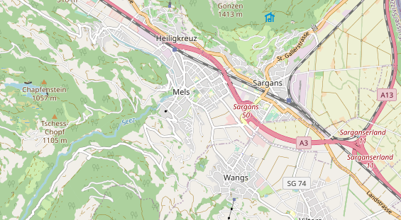 Excursiebestemming op kaart