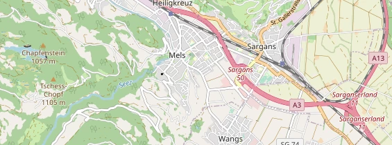 Destinazione dell'escursione sulla carta