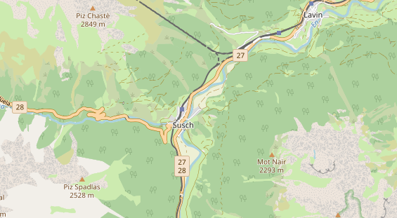 Destinazione dell'escursione sulla carta