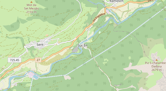 Destinazione dell'escursione sulla carta