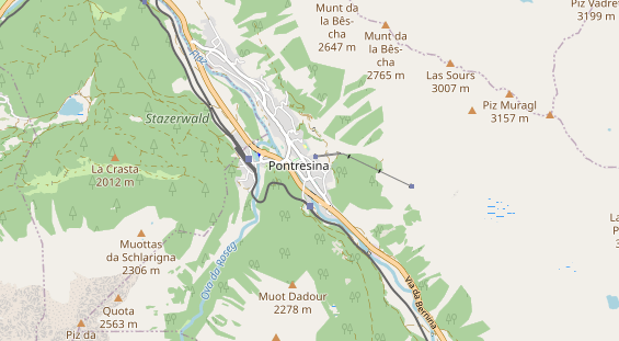 Excursiebestemming op kaart