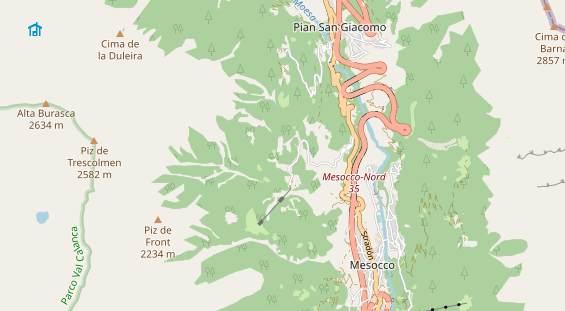 Destination d'excursion sur la carte