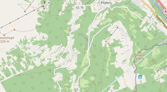 Excursiebestemming op kaart