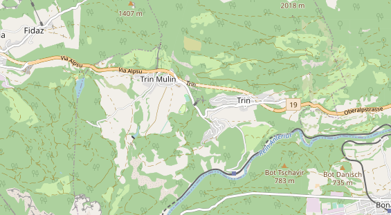 Destinazione dell'escursione sulla carta