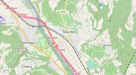 Excursiebestemming op kaart