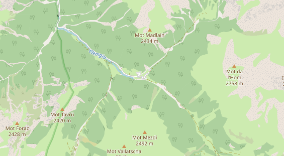 Destination d'excursion sur la carte