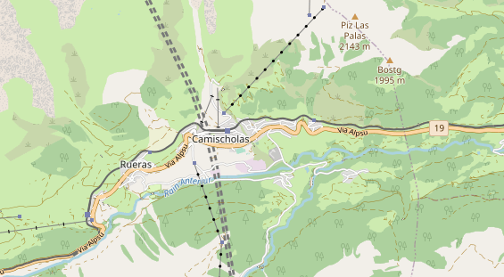 Destinazione dell'escursione sulla carta