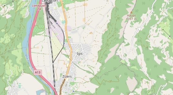 Excursiebestemming op kaart