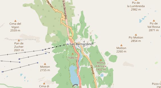 Destinazione dell'escursione sulla carta