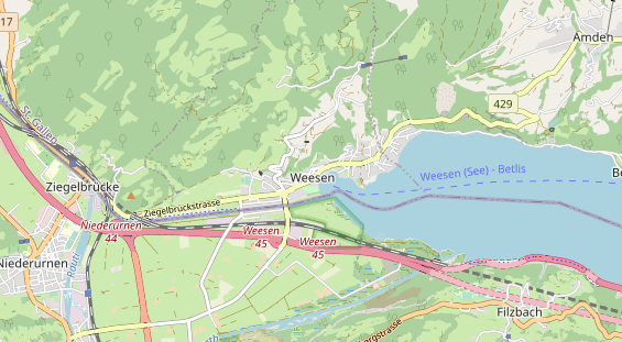 Destinazione dell'escursione sulla carta